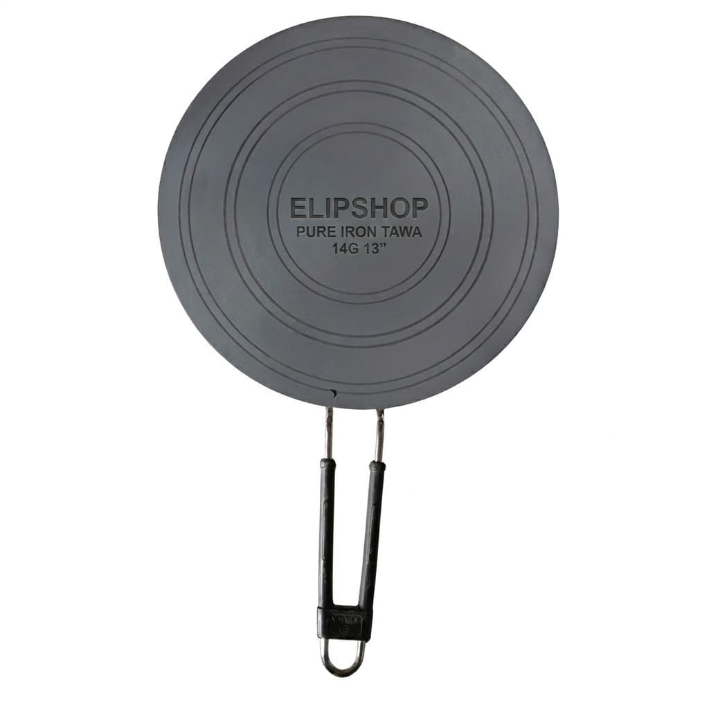 ElipShop 13-Inch (33 cm) Jumbo Heavy Pure Iron Dosa Tawa